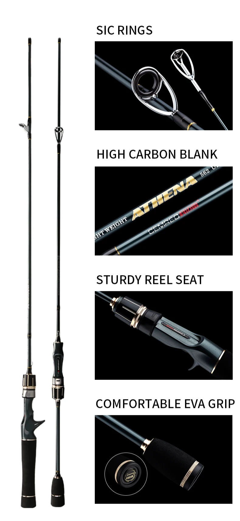 Canna da Pesca in Carbonio - Cemreo