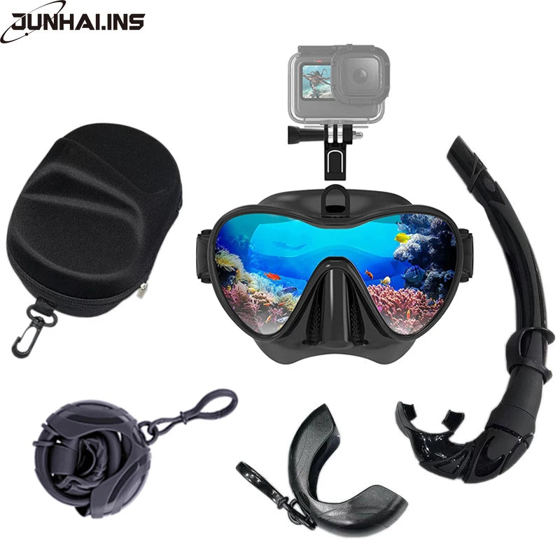 Set Maschera Apnea e Snorkeling - Attacco GoPro