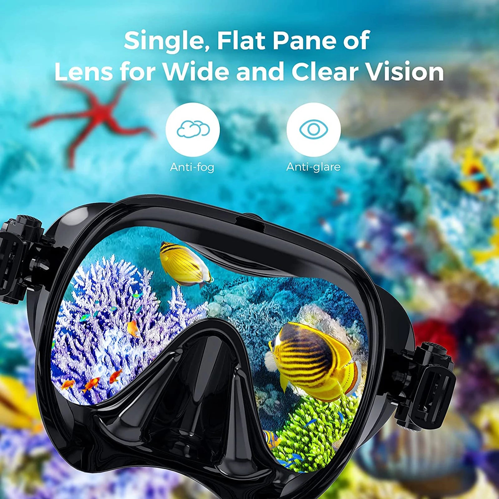 Set Maschera Apnea e Snorkeling - Attacco GoPro